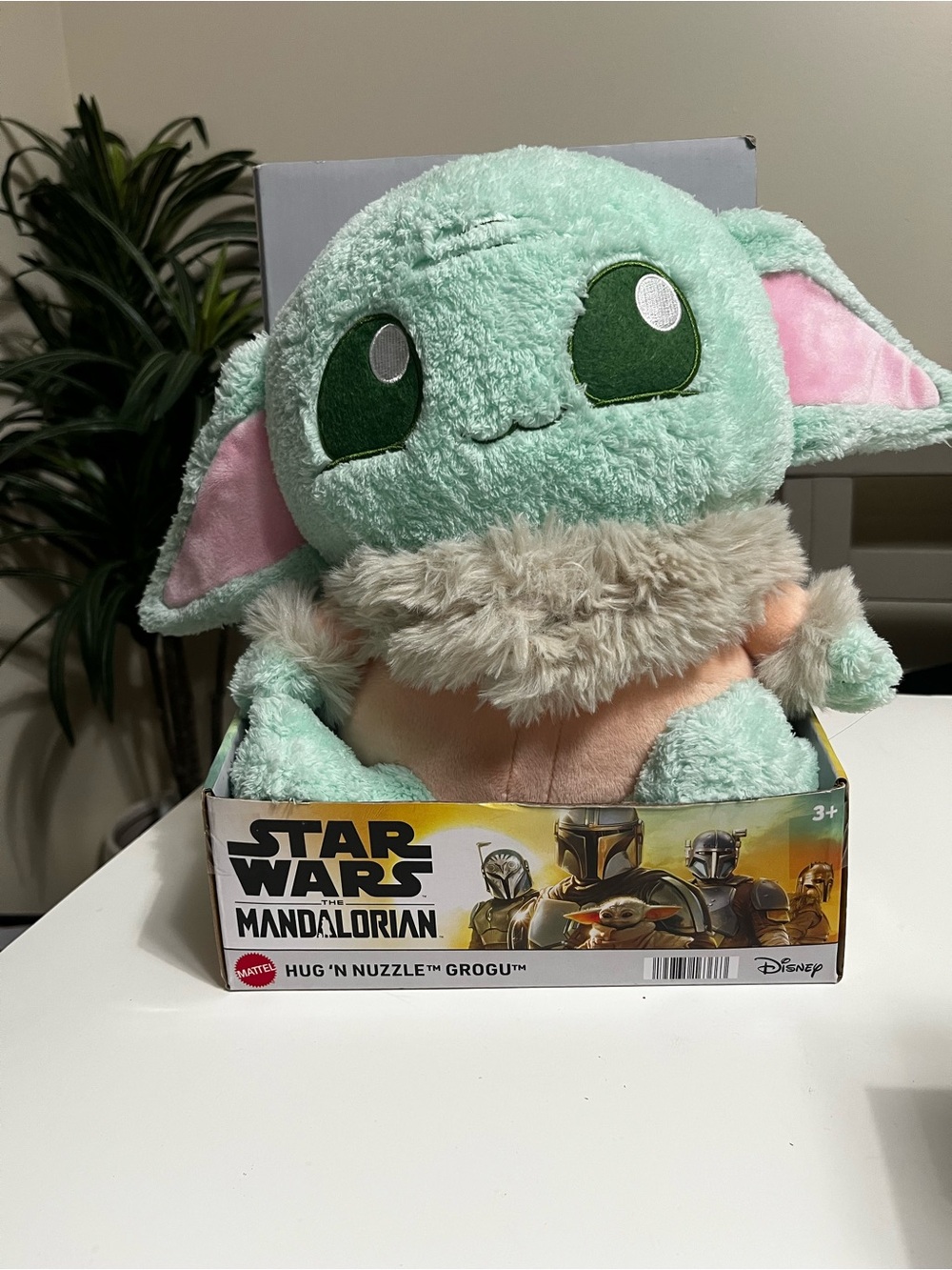 Mattel Star Wars Grogu Plush - Mint Green with Pink Ear Linings